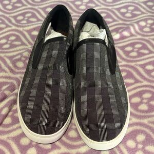 Robert Graham Black and White Checkered Slip-Ons